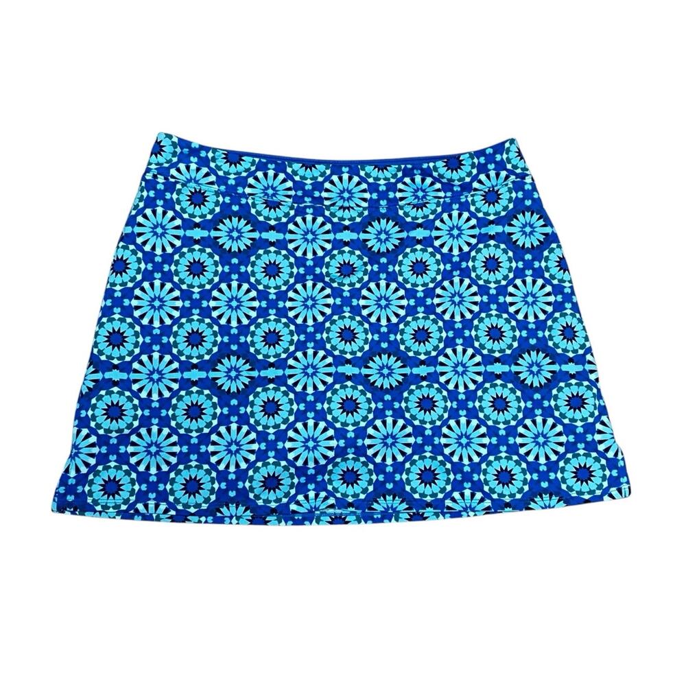 Colorado Clothing Tranquility Skort L Large Blue Green Pull On Tennis Golf Skirt